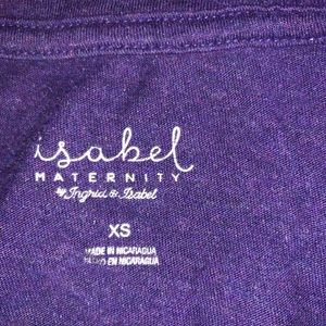 Purple Maternity V-neck Shirt